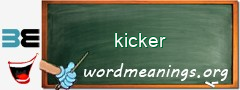 WordMeaning blackboard for kicker